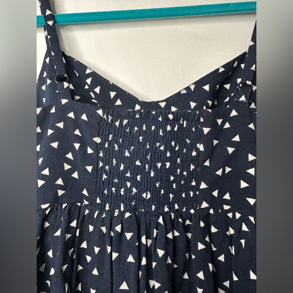 Black Poppy Short Sundress Blue / White Triangle Pattern Sleeveless XS - Picture 4 of 8